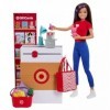 Barbie Skipper et ensemble de jeu, supermarché cible avec 25 accessoires sur le thème de lépicerie, y compris de la nourritu
