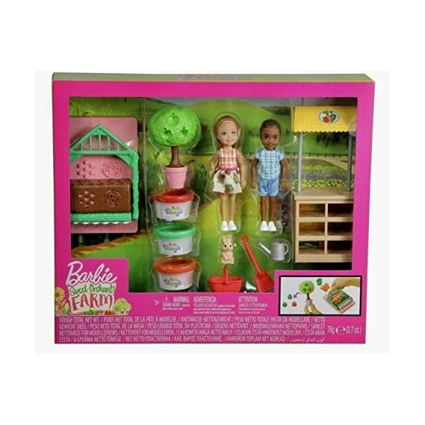 Barbie Sweet Orchard Farm Chelsea Doll & Friend, Veggie Garden Playset