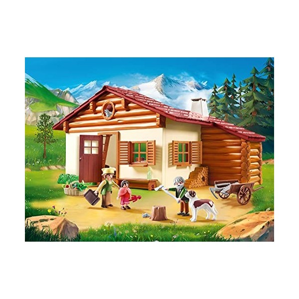 Playmobil 70253 - Heidi avec Grand-Père et Chalet