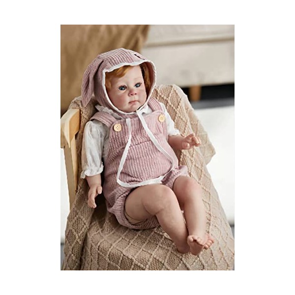 Reborn Baby Dolls Toddler - Realisitc Reborn Girl 24 Pouces poupée lestée réaliste avec Corps en Silicone Souple Coffret Cade