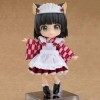 Une paire de figurines en argile Yuki Sakura avec oreilles de chat et accessoires en PVC 14 cm