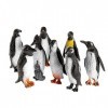 TOYANDONA Lot de 8 figurines de pingouin mignonnes pour décoration de gâteau de Noël ou danniversaire
