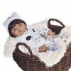 Baby Born Doll 22 Pouces 55 cm Reborn poupées Fille en Vinyle Souple Silicone Vraie Vie bébé poupées Nouveau-né, avec Accesso