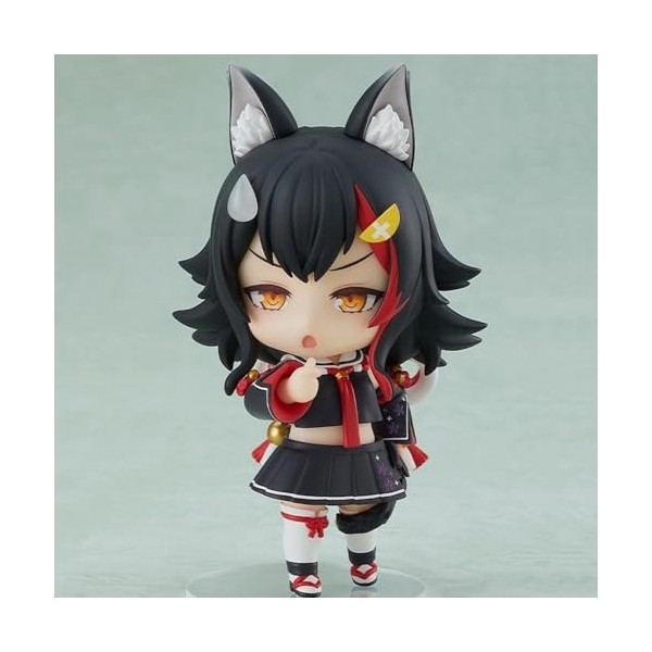 SASOKI Q Version Of Okami Mio & Virtual Idol Girl In Uniform Beast Ear Girl Anime Game Figurine Poupée | Haut 10 cm PVC Mobil