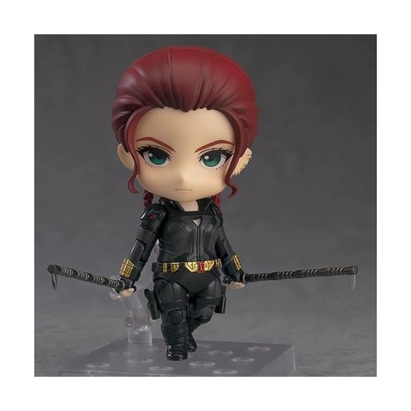 SASOKI Q Version Black Widow & Movie Anime Cute Killer Rousse Girl Agent Figurine | 10 cm PVC Joints Mobile Changeable Face C