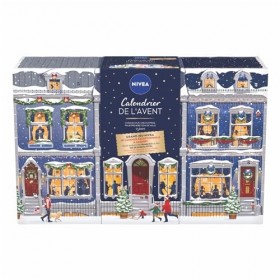 NIVEA Calendrier de lAvent 2023 avec ticket dor pour gagner des lots, Coffret NIVEA contenant 24 produits pour patienter ju