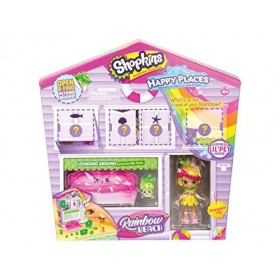 Happy lieux Har03100&nbsp;Shopkins Rainbow Beach Welcome Packs SE détendre Autour de poupée