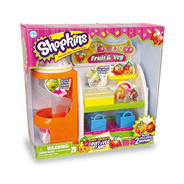 SHOPKINS Série 1 - Coffret Magasin Boulangerie ou Primeur asst. 2 personnages exclusifs + 2 sacs 