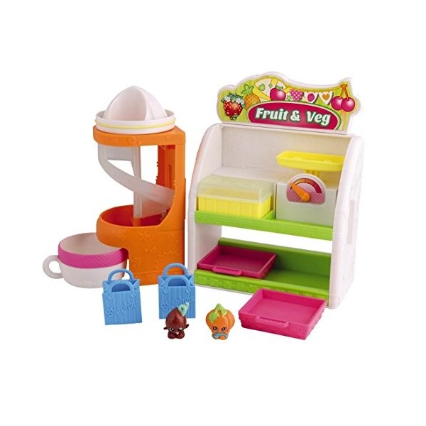 SHOPKINS Série 1 - Coffret Magasin Boulangerie ou Primeur asst. 2 personnages exclusifs + 2 sacs 