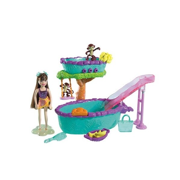 Polly Pocket Mattel - Poupee La Fontaine Cascade - Piscine - Assortiment