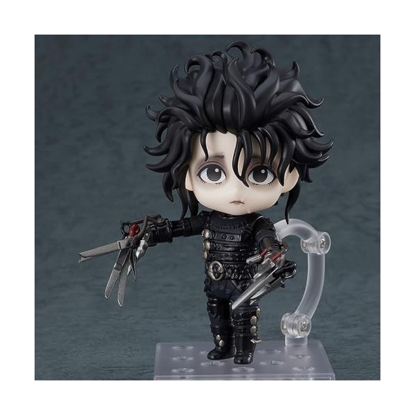 SASOKI Q Version Of Edward Scissorhands & Movie Secondary Yuan Big Eyes Figurine Poupée en PVC 10 cm de haut avec visage mobi