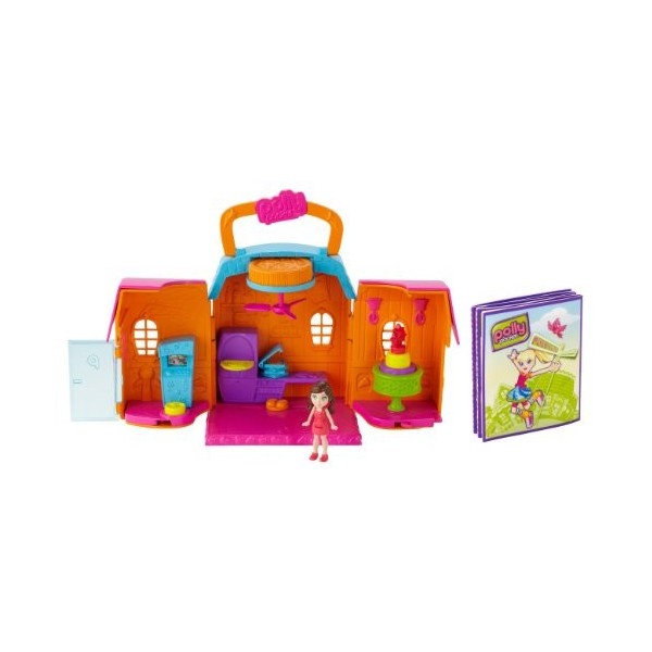 Mattel y6085 – Polly Pocket Polly Ville Pizzeria avec poupée