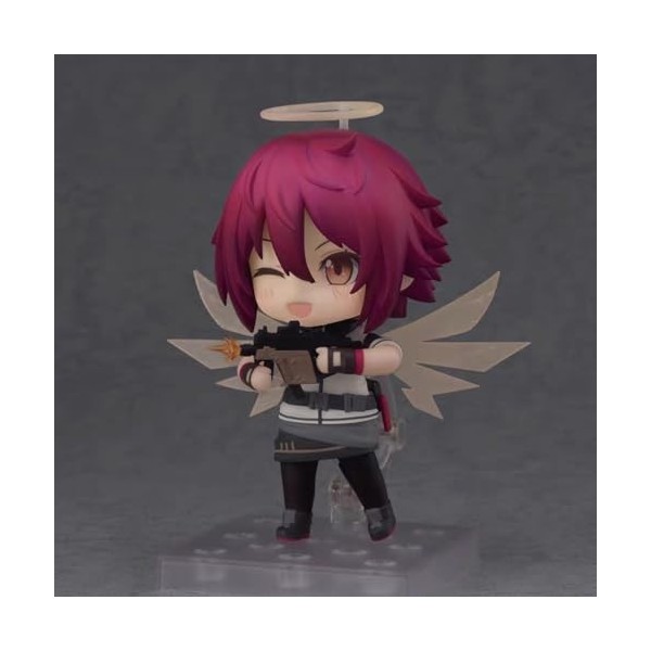 Q Version of Exusiai & Tomorrows Ark Game Angel Mecha Rousse Girl Figurine en argile Mignon Anime Main | PVC 10 cm Articulat