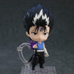SASOKI Q Version of Hiei YuYu Hakusho Anime Figurine Modèle | Visage articulé mobile changeable en PVC Position debout 10 cm 