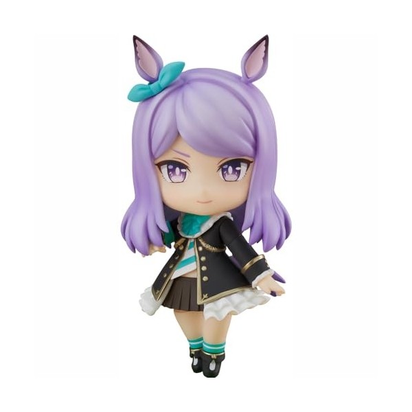 SASOKI Q Version Of Mejiro McQueen & Jockey Pretty Derby Purple Hair Cute Girl Figurine Poupée | Figurines en argile PVC 10 c