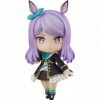 SASOKI Q Version Of Mejiro McQueen & Jockey Pretty Derby Purple Hair Cute Girl Figurine Poupée | Figurines en argile PVC 10 c