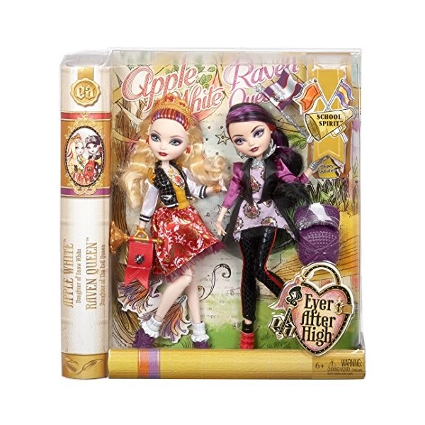 Ever After High School Spirit Apple White and Raven Queen Doll 2-Pack 