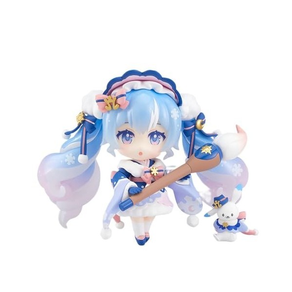 SASOKI Q Version Of Hatsune Miku Hatsune Princess Winter Double Queue de Cheval Girl Figurine visage interchangeable | Articu