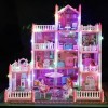 Maison de Rêve pour Filles,Jouet Fille 3 4 5 6 Ans,Maison de Poupée avec Poupée et lumière, Cadeau Fille 5-12 Ans Enfant Joue