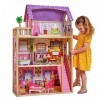 KidKraft Maison de Poupée en Bois Kayla incluant Accessoires et Mobilier, 3 Étages de Jeu pour Poupées 30 cm, Jouet Enfant dè