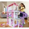 Barbie Maison De Rêve, 3 Niveaux, Avec 8 Pièces Dont Une Piscine, Un Toboggan, Un Ascenseur Accessible Pour Fauteuil Roulant,