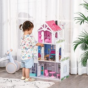 HOMCOM Camion mécano 2 en 1 jouet bricolage enfant jeu d'imitation  mécanicien nombreux qccessoires total de 61 pièces bleu