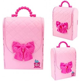 deAO 2 en 1 Caisse Transportable et Chambre de Poupée Princesse Deluxe avec 23 Meubles，Maison de Rêve pour poupées pour Fille