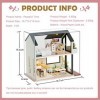 CUTEBEE Miniature avec des Meubles de Maison de poupée, kit DIY Dollhouse en Bois Ainsi Que la poussière et, 1:24 Salle créat