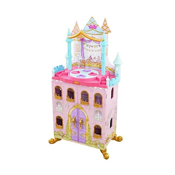 KidKraft Princesse Disney Maison de Poupée Château de Danse et de Rêve en Bois Incluant Accessoires et Mobilier, 3 Étages de 