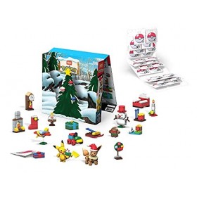 Mega Construx Pokemon calendrier de l’avent, 24 jours de construction, 246 pièces dont 2 figurines à construire, jouet pour e