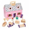 Melissa & Doug | Maison De Poupée en Bois Pliable et Portable | Jeux de Rôle | 3+