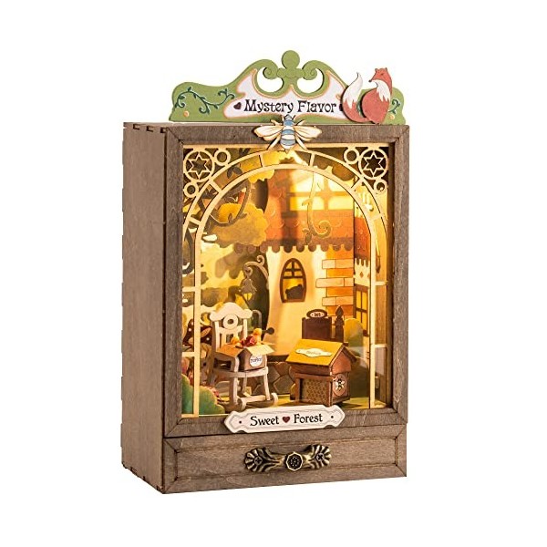 Maison Miniature Rolife "Salon Vintage De Catherine" - Puzzle 3D En Bois 284 Pièces - Sans Colle, Construction Par Emboîtement - Déco Adulte/ado