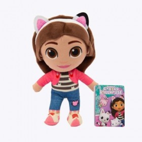 Grandi Giochi - Peluche Gabby de la série de Dessins animés Gabbys Dollhouse, 2 Personnages Assortis 18 cm - GAB03000