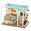 CUTEROOM Kit Miniature en Bois Fait Main de Maison de poupée de DIY - modèle de Salon de LED et Tous Les Meubles