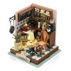 Cuteefun Maquette Maison Miniature pour Construire, DIY Maison de Poupée Miniature Bois en Kit avec Meubles, Cadeau danniver