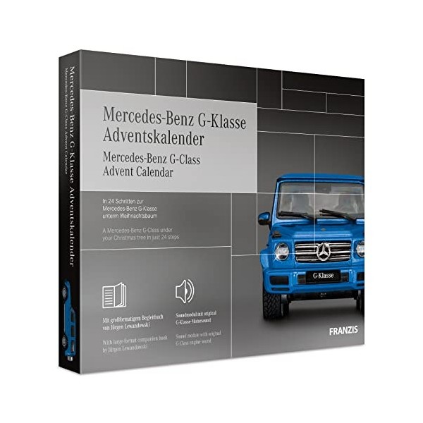 Franzis Mercedes Benz G-Class Advent Calendar Calendrier de lAvent, Plastic, Bleue, Taille unique