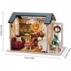 YUACY Maison Bricolage Kit ModèLe DIY Maison en Bois Miniature Maison De PoupéE Kit RéAliste 3D Mini PièCe Artisanat avec Meu