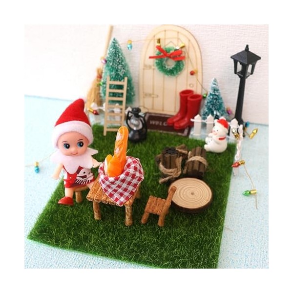 Mini kit de Maison de poupée de Noël | 24 pièces Bricolage Accessoires de Maison de poupée de noël - Kit de Maison modèle Mig