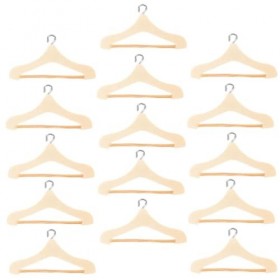 Didiseaon 15 Pièces Maison De Poupée Cintre Miniature en Bois Poupées Vêtements Cintres Mini Poupée Placard Organisateur pour