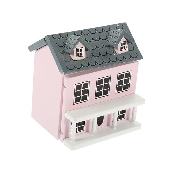 Abaodam Meubles Maison De Poupée Villa Bâtiments Bois Villa Mini Artisanat Mini Maison Ornement Mini Villa Ornement Bois Mais