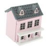 Abaodam Meubles Maison De Poupée Villa Bâtiments Bois Villa Mini Artisanat Mini Maison Ornement Mini Villa Ornement Bois Mais