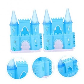 Toyvian 2 Pièces Château Jouet Ensemble De Jeu en Plein Air Jouet Château Maison De Poupée Maison De Poupée Décoration Extéri