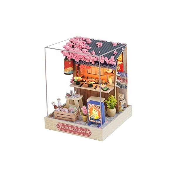 Oshhni Kits de Maison de poupées Miniatures Puzzles 3D, Artisanat de Bricolage avec lumières Mini modèle de Maison modèle de 