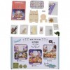 FOLOSAFENAR Maison de poupée, Excellent Cadeau de Noël Kit de Maison de poupée Miniature Bricolage élégant et Magnifique pour