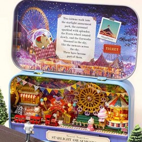 FOLOSAFENAR Maison de poupée, Excellent Cadeau de Noël Kit de Maison de poupée Miniature Bricolage élégant et Magnifique pour