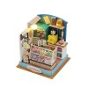 perfk Maison de poupée Miniature Artisanale, Puzzles 3D, lumières LED, Facile à Assembler, Objets de Collection de Mode, Cade