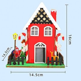luckiner Maison de poupée miniature de Noël à monter soi-même - Modèle de chambre de poupée mignon fait à la main pour adoles