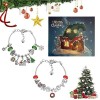 Lot de 5 calendriers de lAvent de Noël - Kit de fabrication de bracelets pour créer une atmosphère de Noël avec 24 tiroirs e