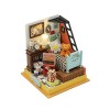 Folpus Maison de poupée Miniature à Monter soi-même, Puzzle 3D avec lumières LED, boîte de Chambre en Bois, Artisanat, Jouets