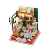 Folpus Maison de poupée Miniature à Monter soi-même, Puzzle 3D avec lumières LED, boîte de Chambre en Bois, Artisanat, Jouets